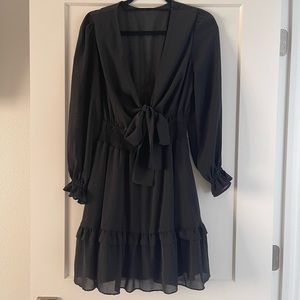 Tie front mini dress